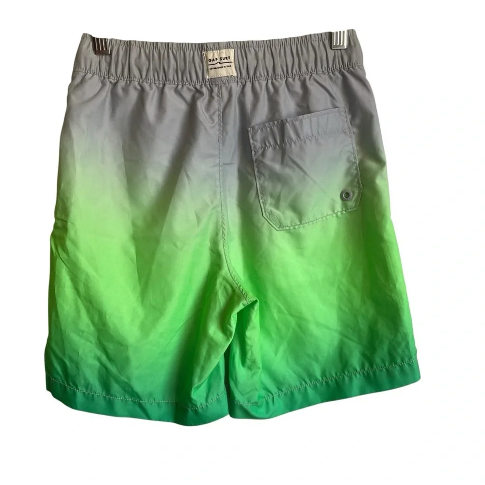 GAP‎ Kids Gray and Green Ombré Swim Shorts NWOT